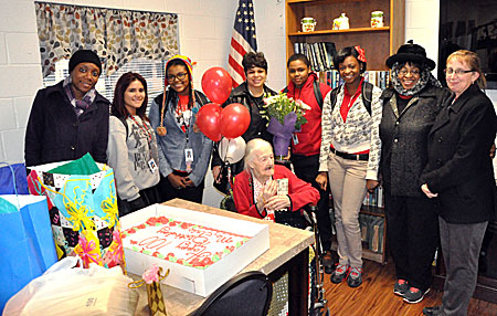 Hambrick-Middle-Pilgrim-Place-100th-Birthday-Party-for-Resident-Iris-Parton